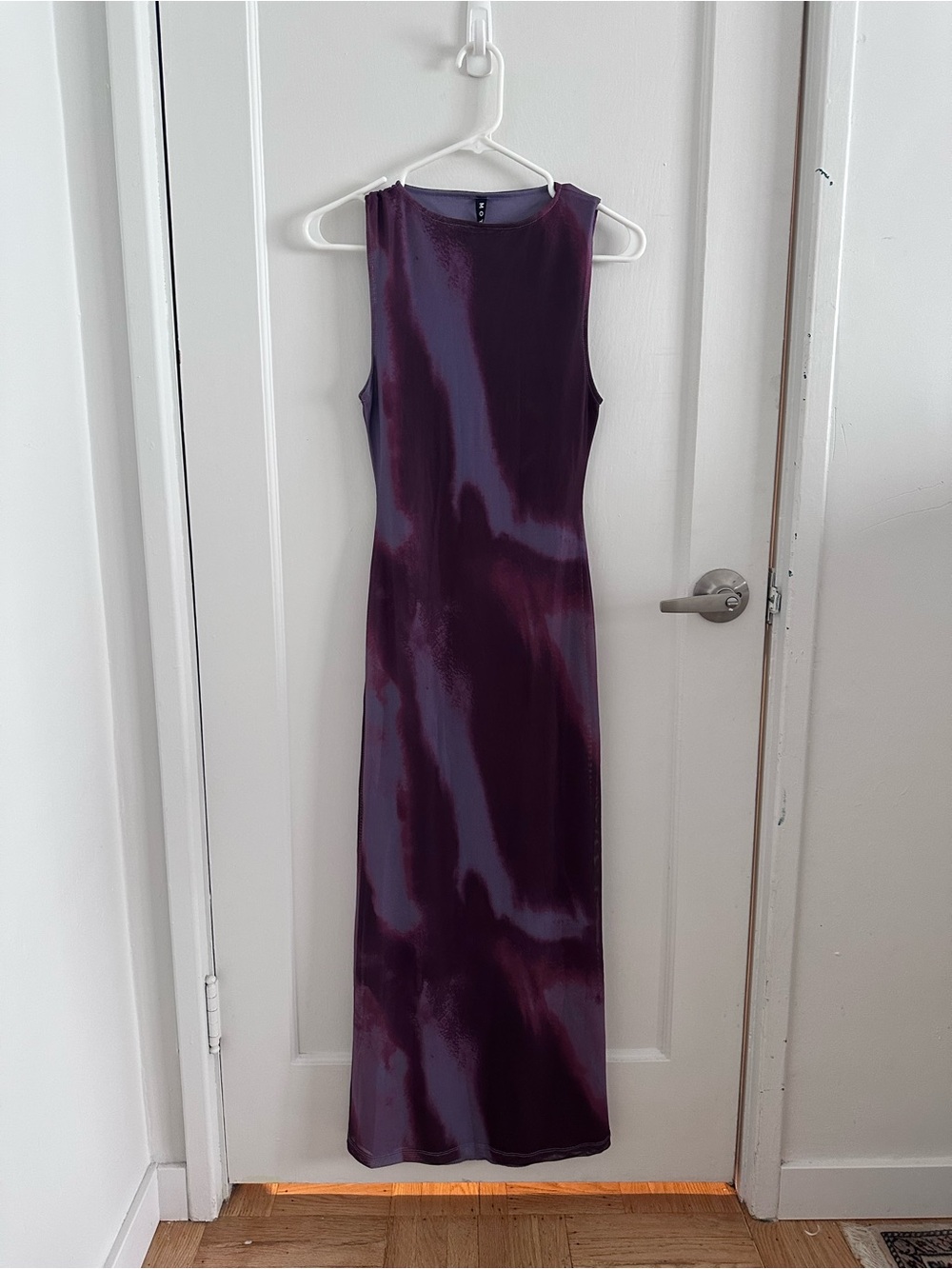 Motel Rocks Sleeveless Satin Maxi Dress in Plum